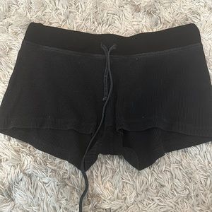 Black Waffle Hardtail Shorts.